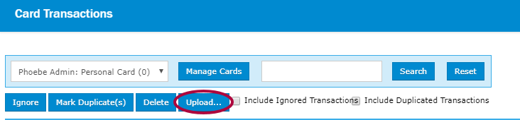 Manually Uploading Personal Card Transactions Nexonia